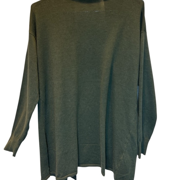 NEW Women's “Gloria Vanderbilt” Green Open Front Cardigan Sweater - Picture 5 of 7